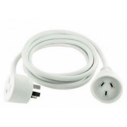 2m Piggyback Power Extension Cord/Lead 3-Pin 10A/2400W Max