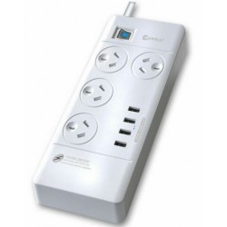 4 Outlet Surge Protected USB Power Board Powerboard